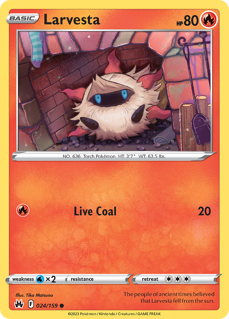 Larvesta 24/159 [reversed holofoil] Pokémon kaart