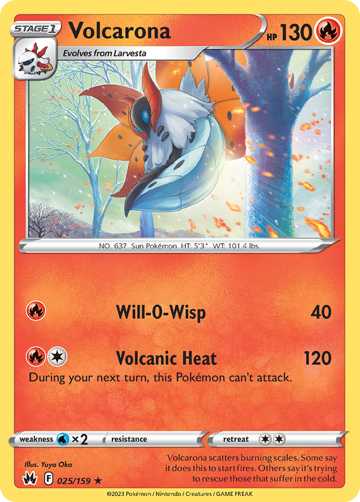 Volcarona 25/159 [reversed holofoil] Pokémon kaart