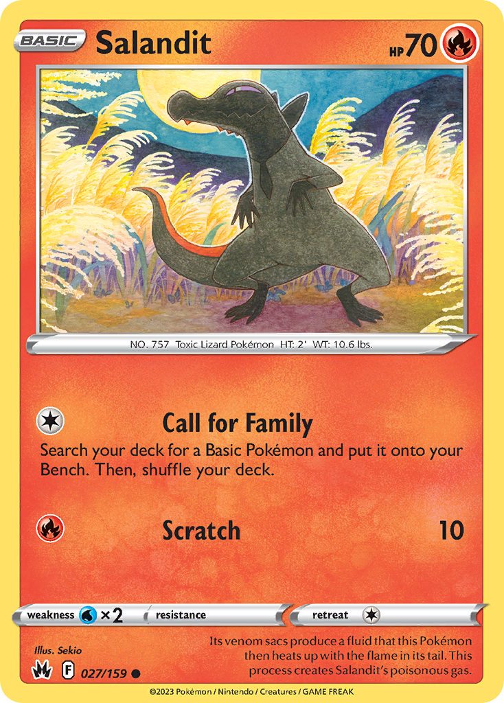 Salandit 27/159 Pokémon kaart