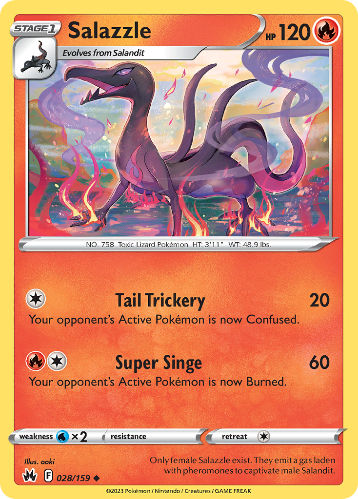 Salazzle 28/159 [reversed holofoil] Pokémon kaart