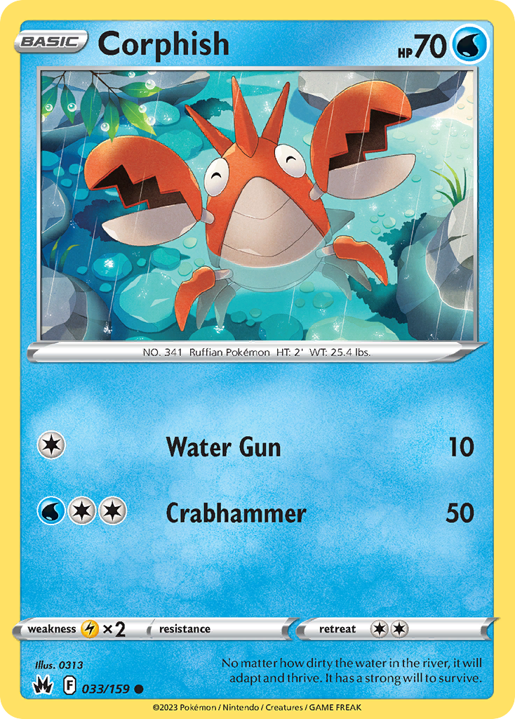 Corphish 33/159 Pokémon kaart