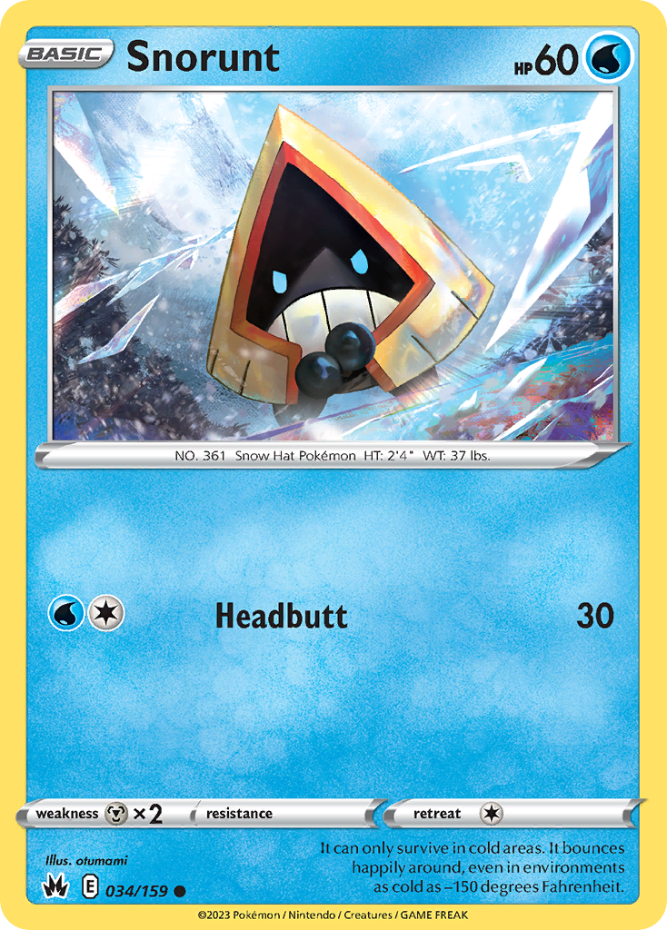 Snorunt 34/159 [reversed holofoil] Pokémon kaart