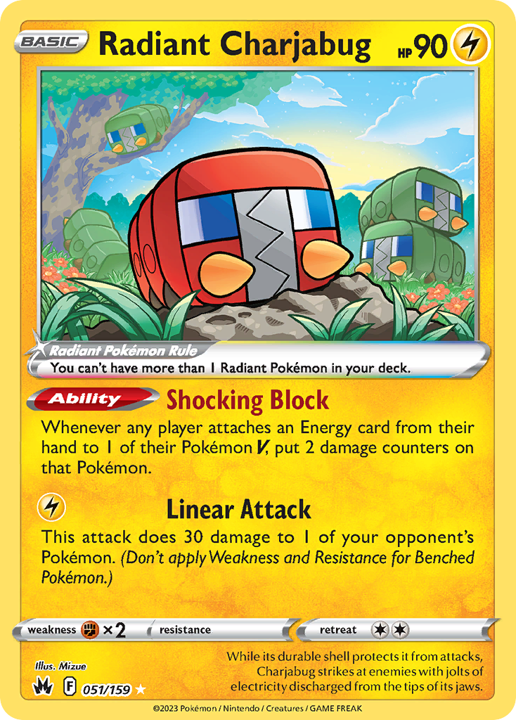 Radiant Charjabug 51/159 Pokémon kaart