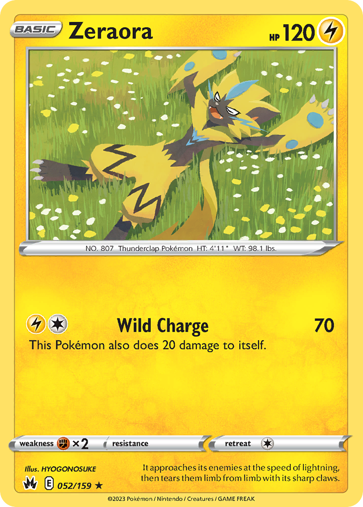 Zeraora 52/159 Pokémon kaart