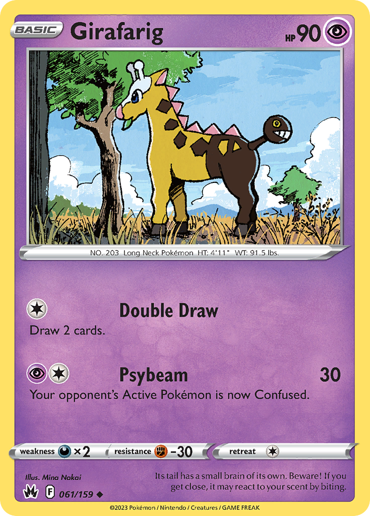 Girafarig 61/159 Pokémon kaart