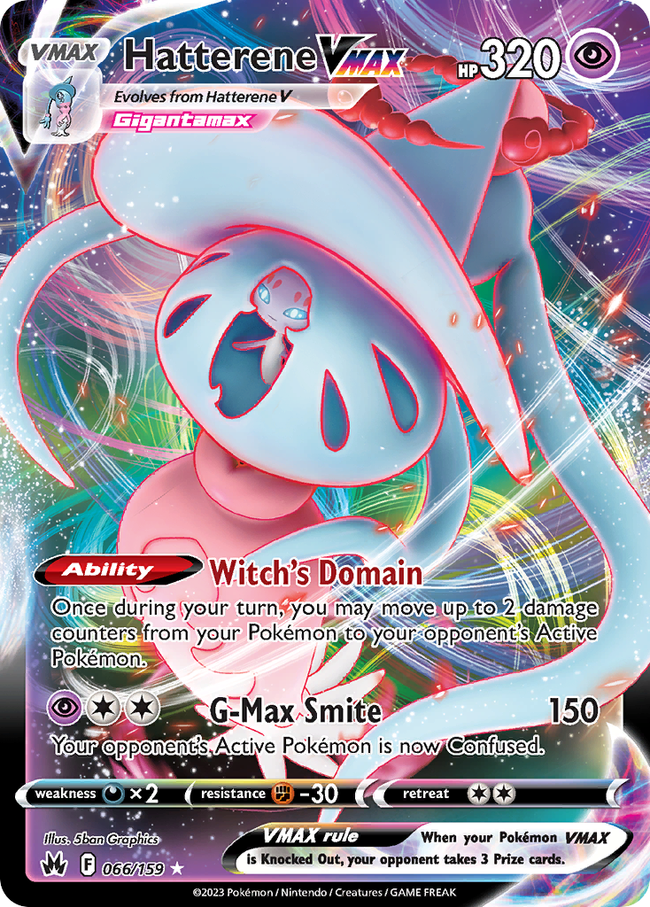 Hatterene VMAX 66/159 Pokémon kaart