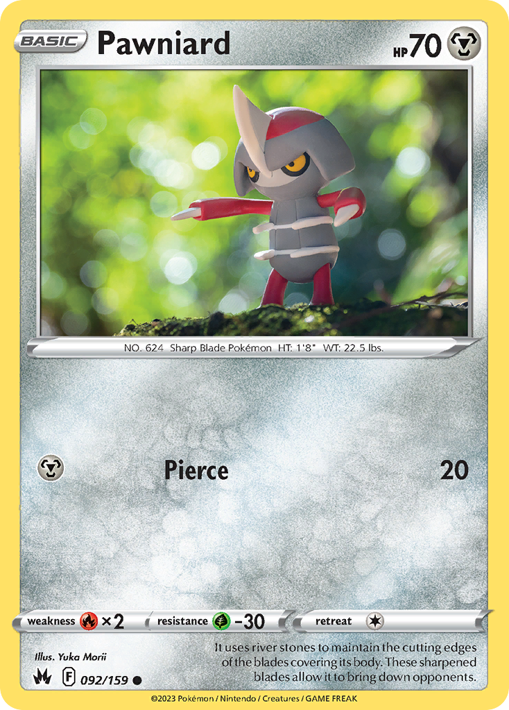 Pawniard 92/159 Pokémon kaart