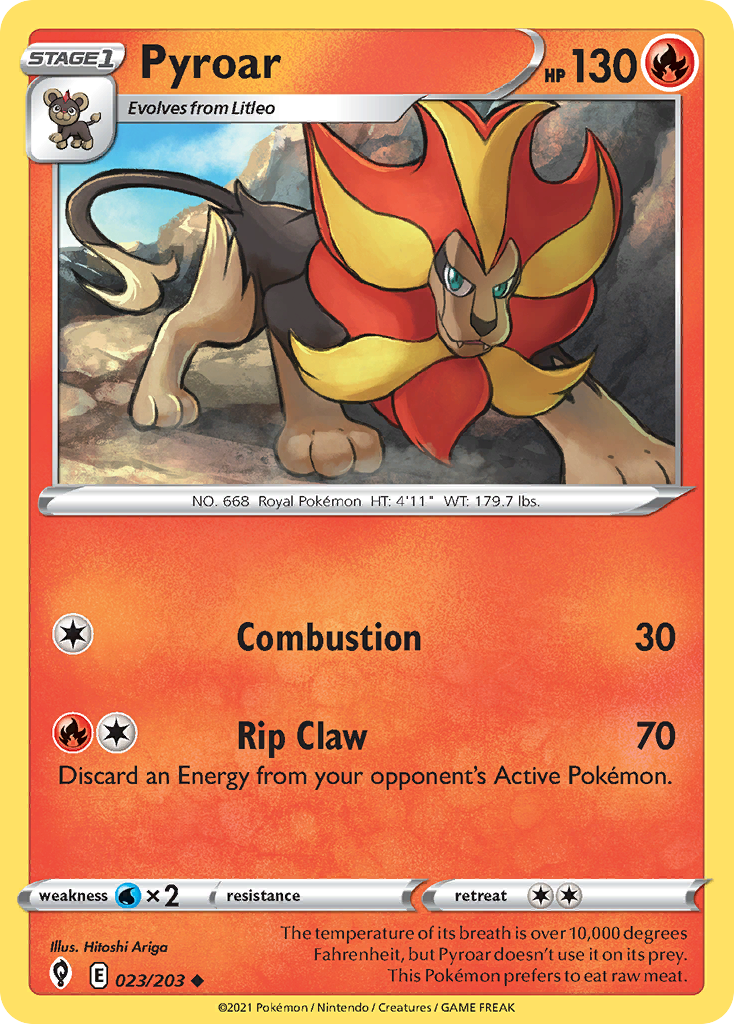 Pyroar 23/203 [reversed holofoil] Pokémon kaart