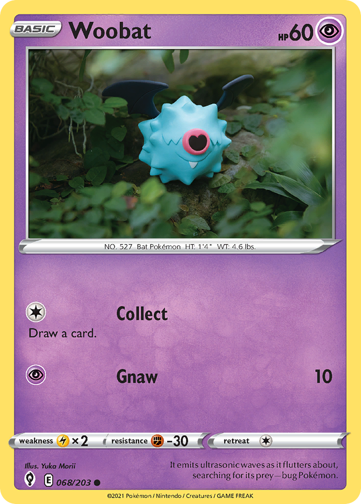 Woobat 68/203 Pokémon kaart