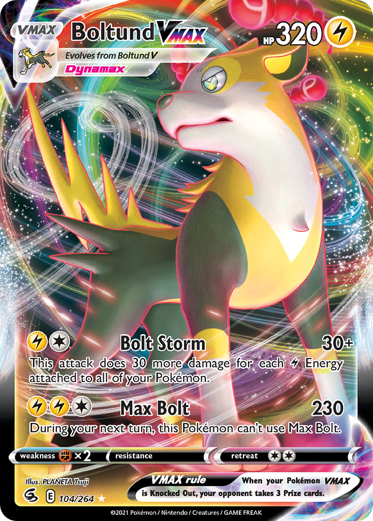 Boltund VMAX 104/264 Pokémon kaart