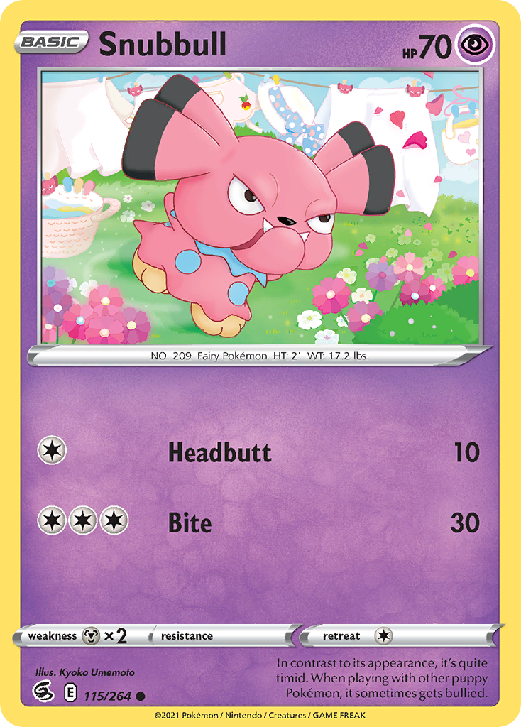 Snubbull 115/264 Pokémon kaart