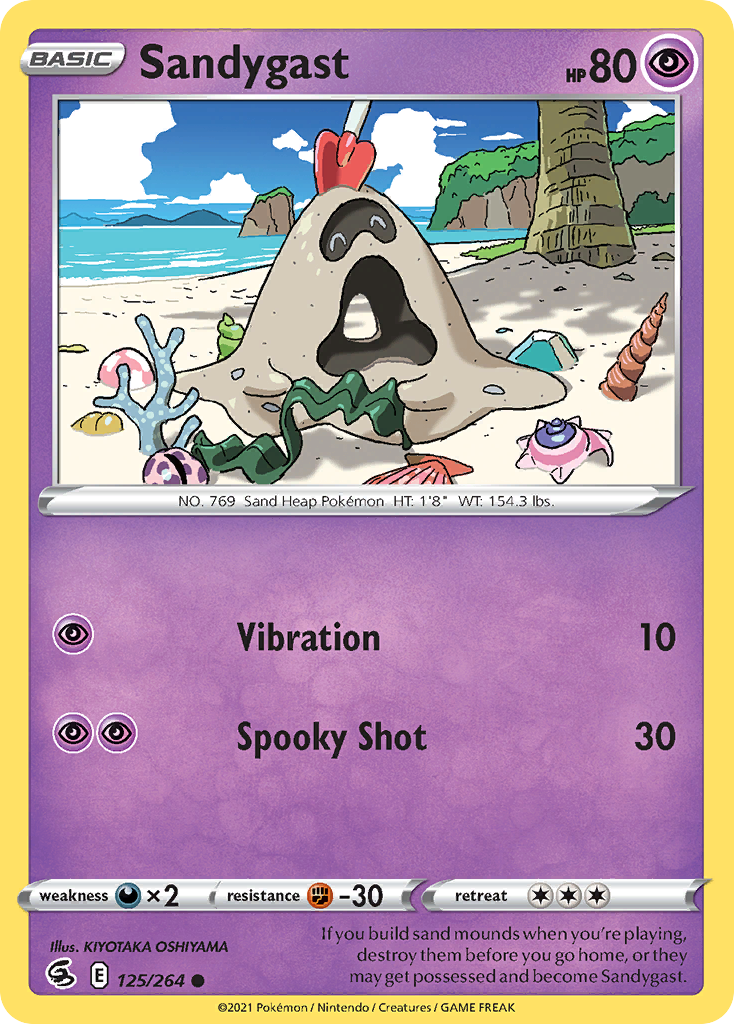 Sandygast 125/264 Pokémon kaart