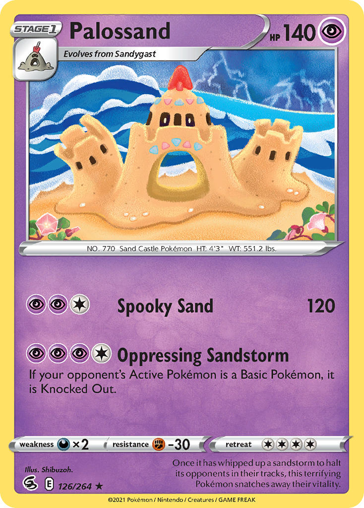 Palossand 126/264 Pokémon kaart