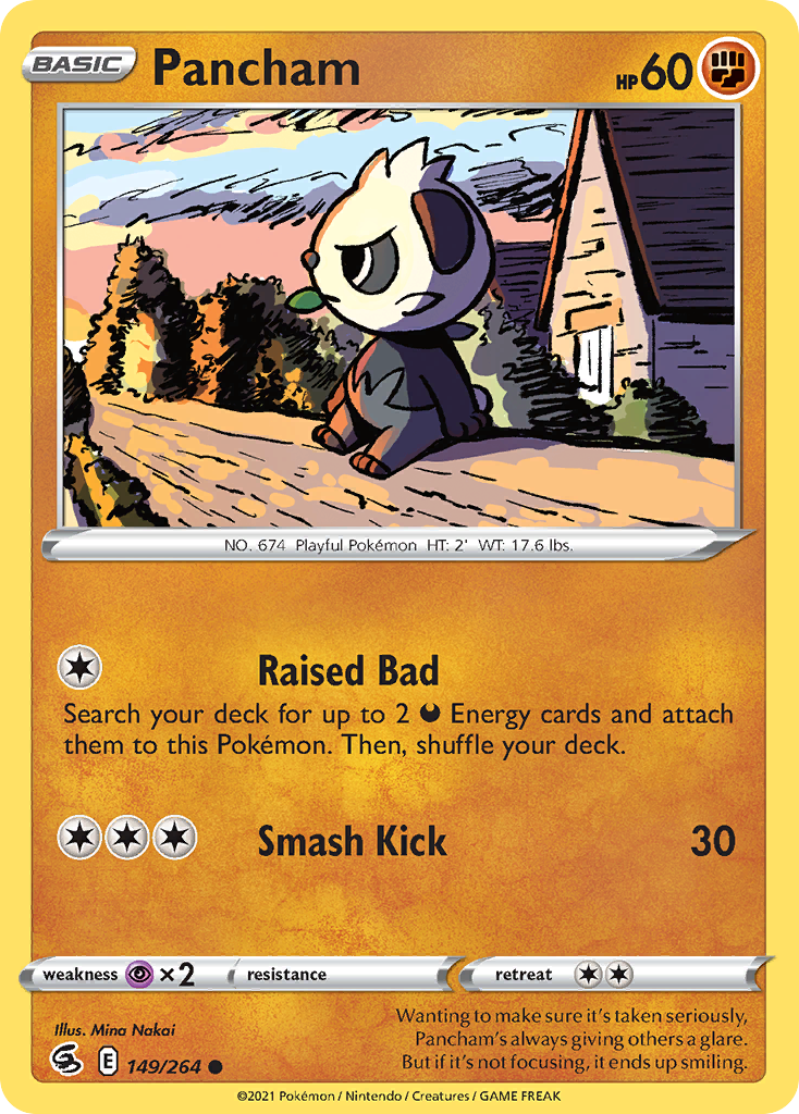 Pancham 149/264 Pokémon kaart