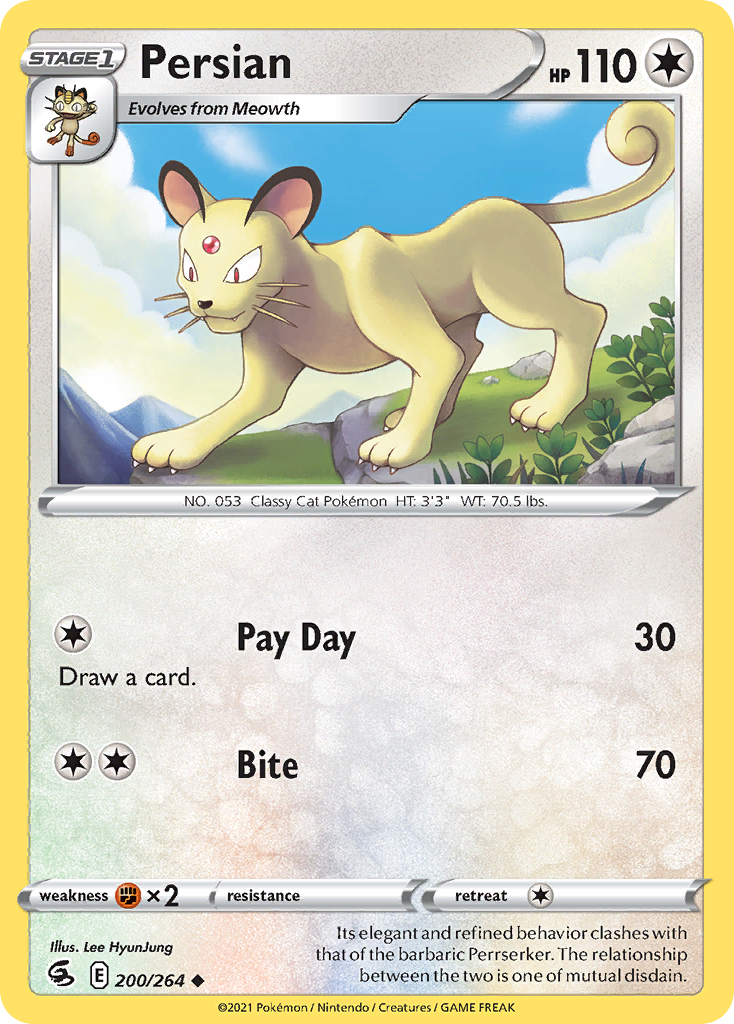 Persian 200/264 Pokémon kaart