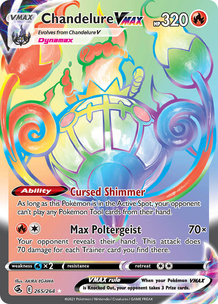 Chandelure VMAX 265/264 Pokémon kaart