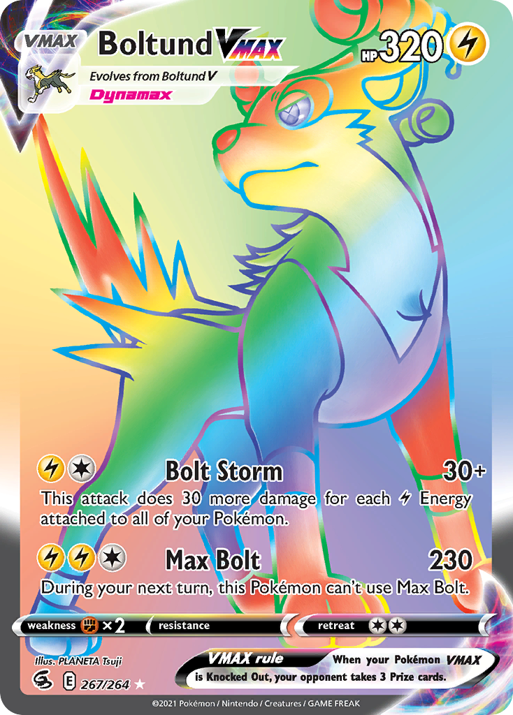 Boltund VMAX 267/264 Pokémon kaart