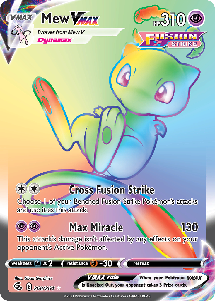 Mew VMAX 268/264 Pokémon kaart