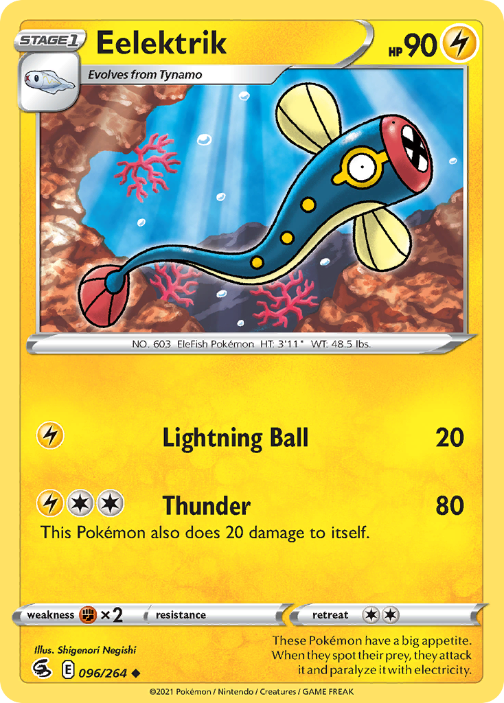 Eelektrik 96/264 Pokémon kaart