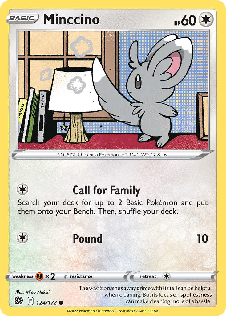 Minccino 124/172 Pokémon kaart