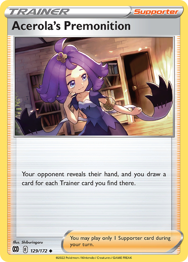 Acerola’s Premonition 129/172 Pokémon kaart