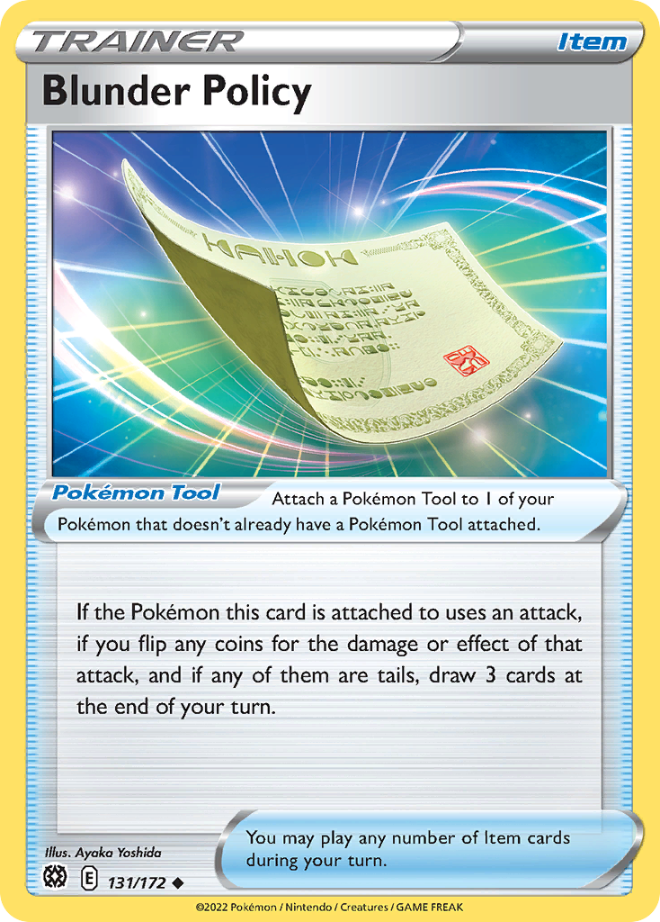 Blunder Policy 131/172 Pokémon kaart