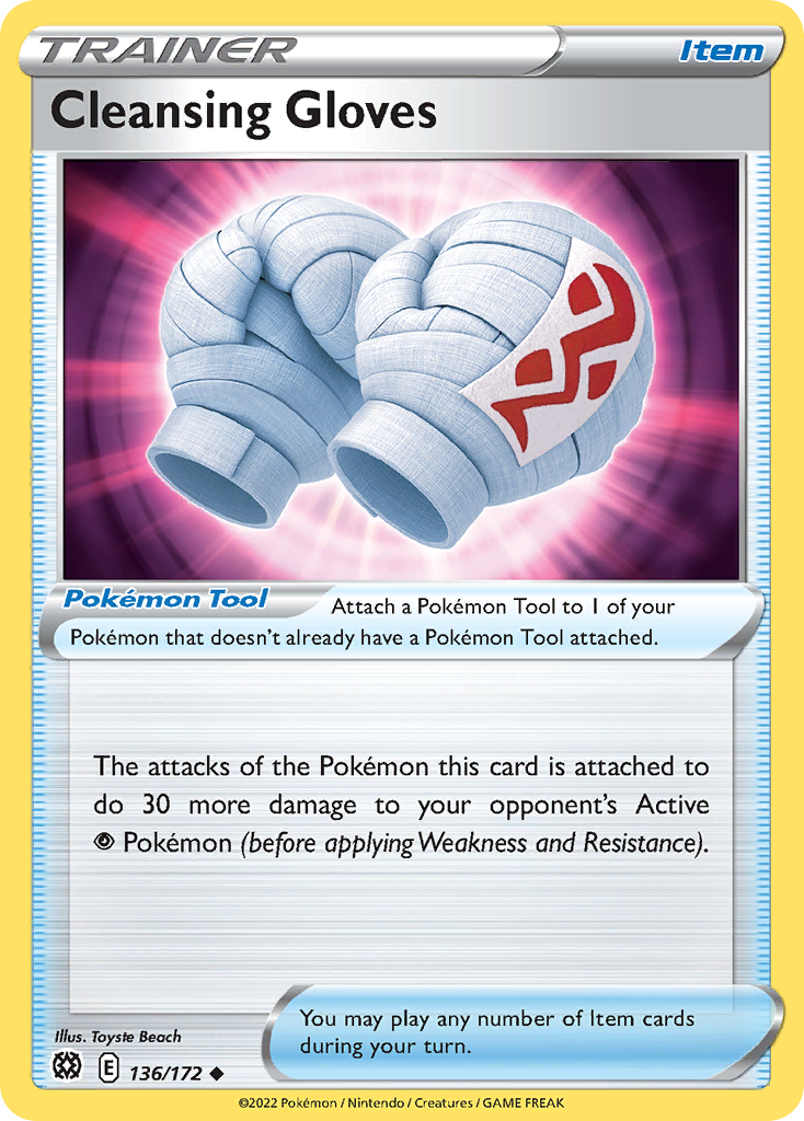 Cleansing Gloves 136/172 Pokémon kaart