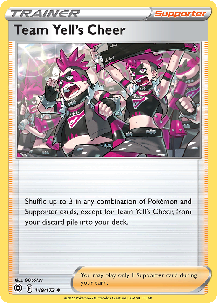 Team Yell’s Cheer 149/172 [reversed holofoil] Pokémon kaart