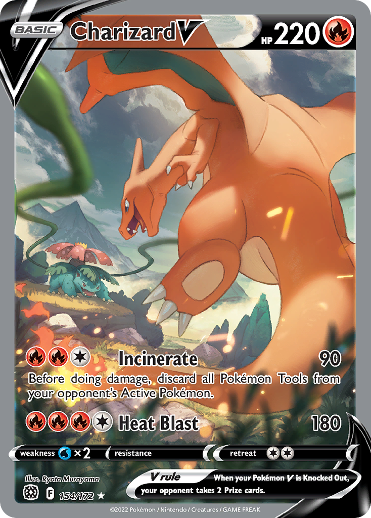 Charizard V 154/172 Pokémon kaart