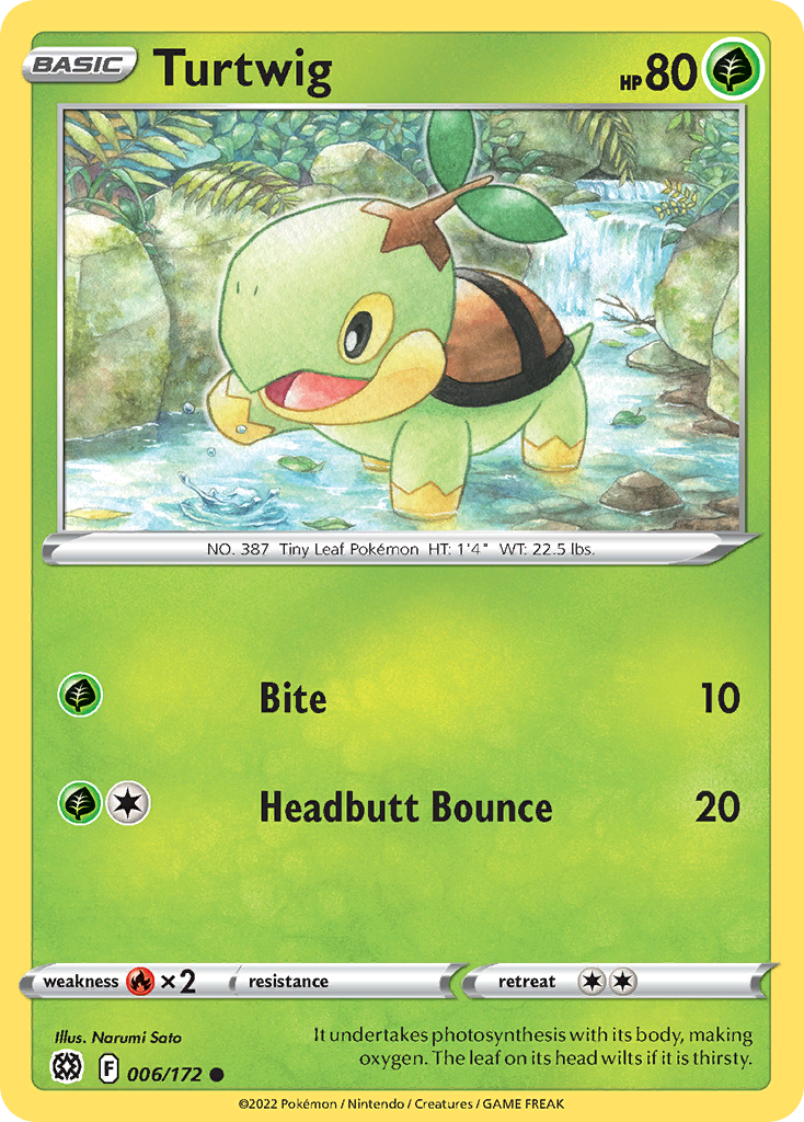 Turtwig 6/172 [reversed holofoil] Pokémon kaart