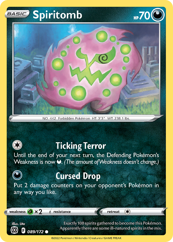 Spiritomb 89/172 [reversed holofoil] Pokémon kaart