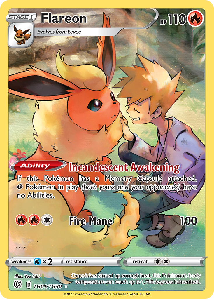 Flareon #TG01 Pokémon Card from Pokemon Brilliant Stars Set
