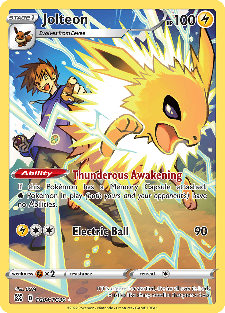Jolteon #TG04 Pokémon Card from Pokemon Brilliant Stars Set