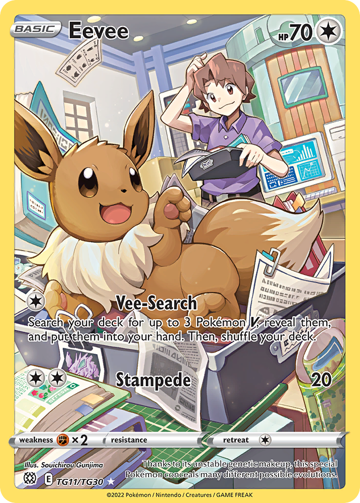 Eevee #TG11 Pokémon Card from Pokemon Brilliant Stars Set