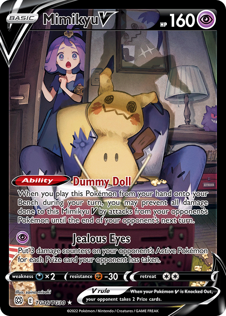 Mimikyu V #TG16 Pokémon Card from Pokemon Brilliant Stars Set 