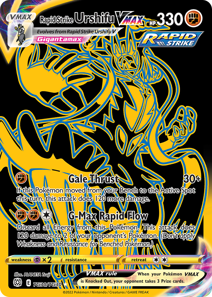 Rapid Strike Urshifu VMAX #TG30 Pokémon Card from Pokemon Brilliant Stars Set