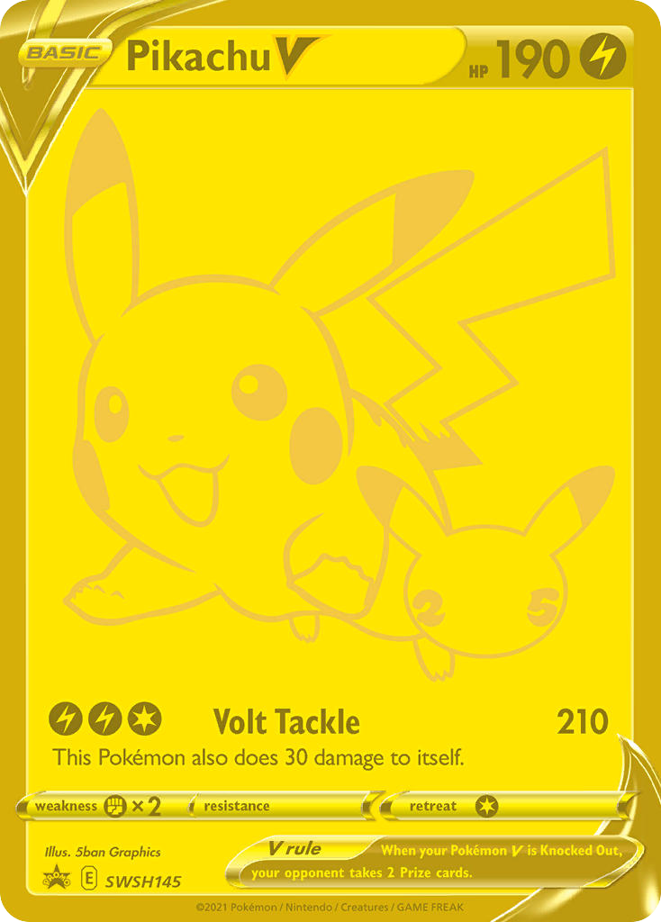 Pikachu V SWSH145/184 Pokémon kaart