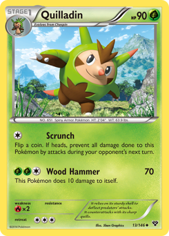 Quilladin card for XY