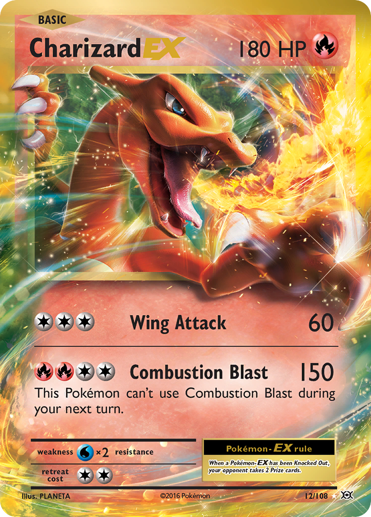 Charizard EX 12 Evolutions 2016 Pokemon Card