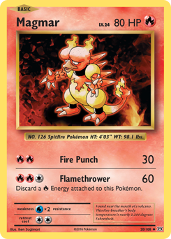 Magmar card for Evolutions
