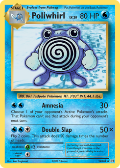 Poliwhirl card for Evolutions