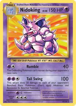 Nidoking card for Evolutions
