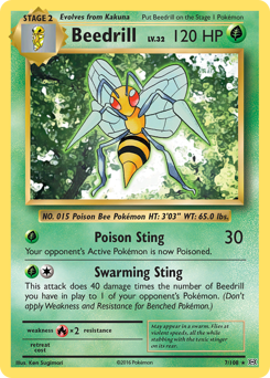 Beedrill card for Evolutions