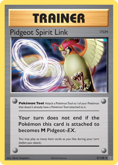 Pidgeot Spirit Link card for Evolutions