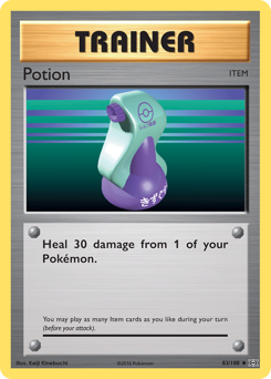 Potion card for Evolutions