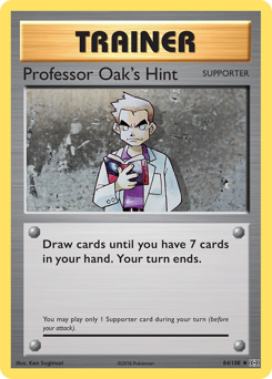 Professor Oak’s Hint card for Evolutions