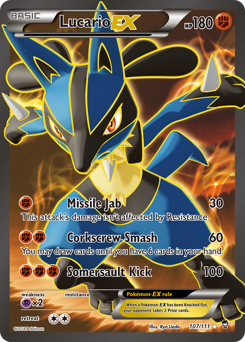Lucario-EX card for Furious Fists