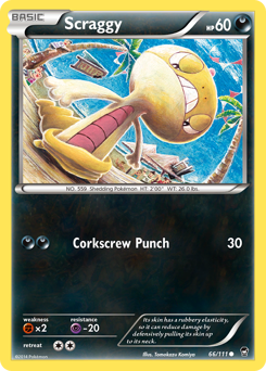 Scraggy card for Furious Fists