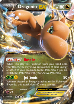 Dragonite-EX card for Furious Fists