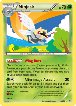 Ninjask card for Roaring Skies